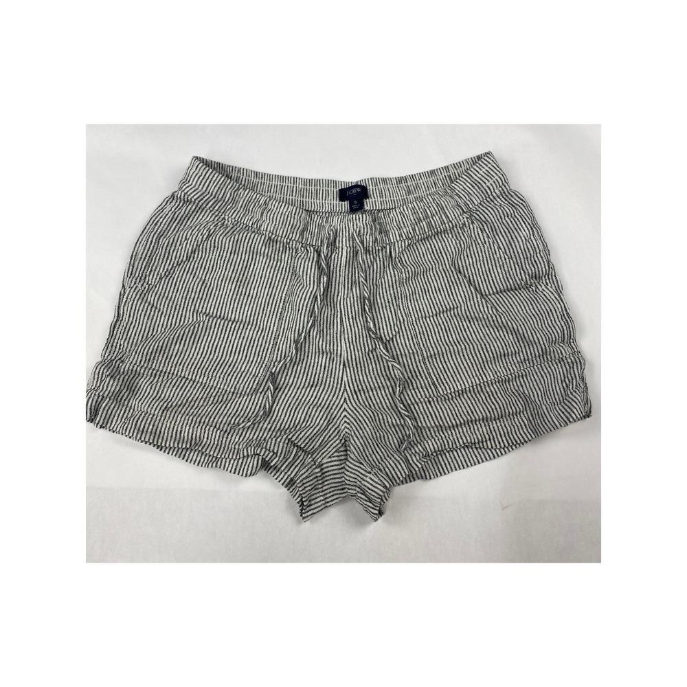 J. Crew Factory Linen-blend Shorts Women's Size S Striped
